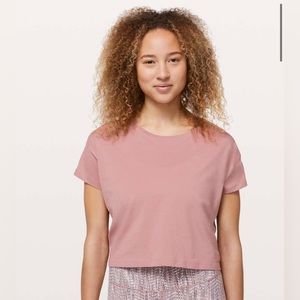 Lululemon Cates Tee | Size 2 | Color: Copper Coil (Dusty Rose)